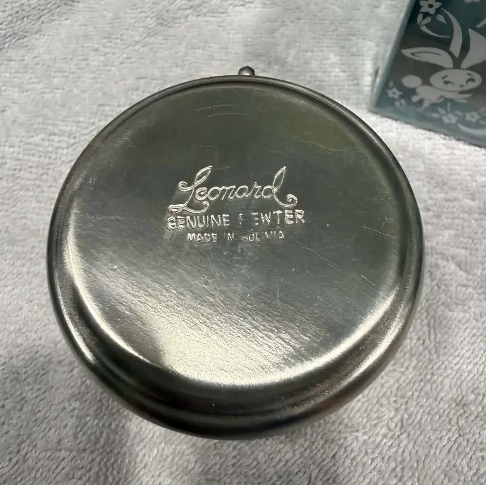 Leonard Silverplated Pewter Baby Cup In Original Box
